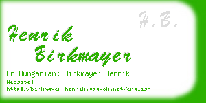 henrik birkmayer business card